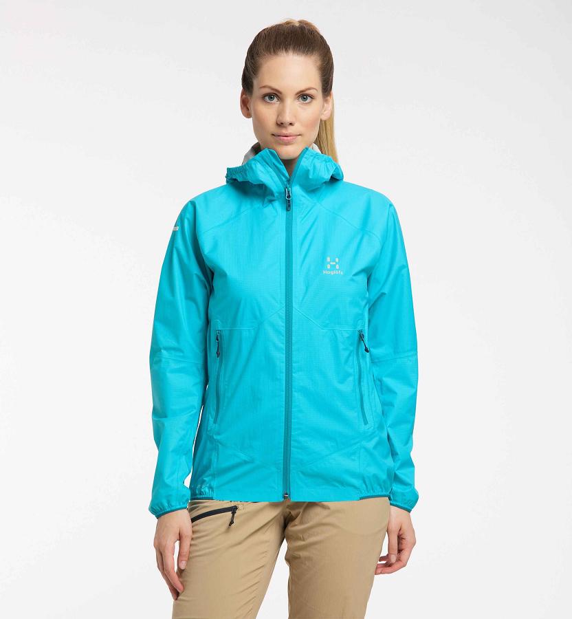 Haglöfs Womens L.I.M Proof Hiking Jacket Blue New Zealand 45293EVGK